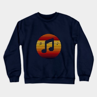 Music Notes Retro Vintage Crewneck Sweatshirt